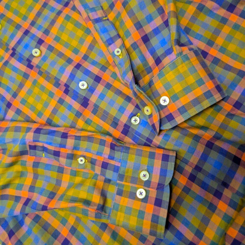 Robert Talbott Button Down Long Sleeve Shirt Larg… - image 6
